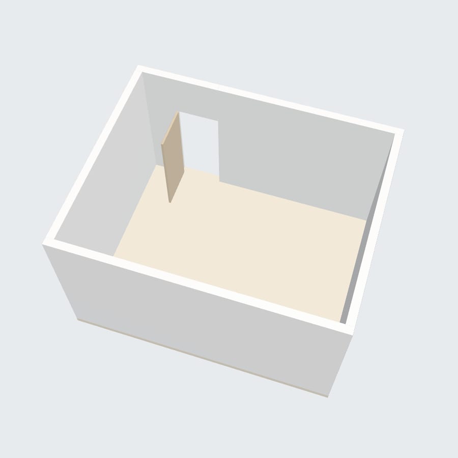 The same room as a 3D model